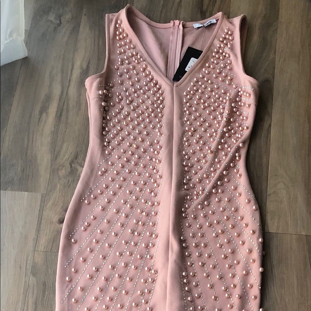 Pink pearl maxi dress